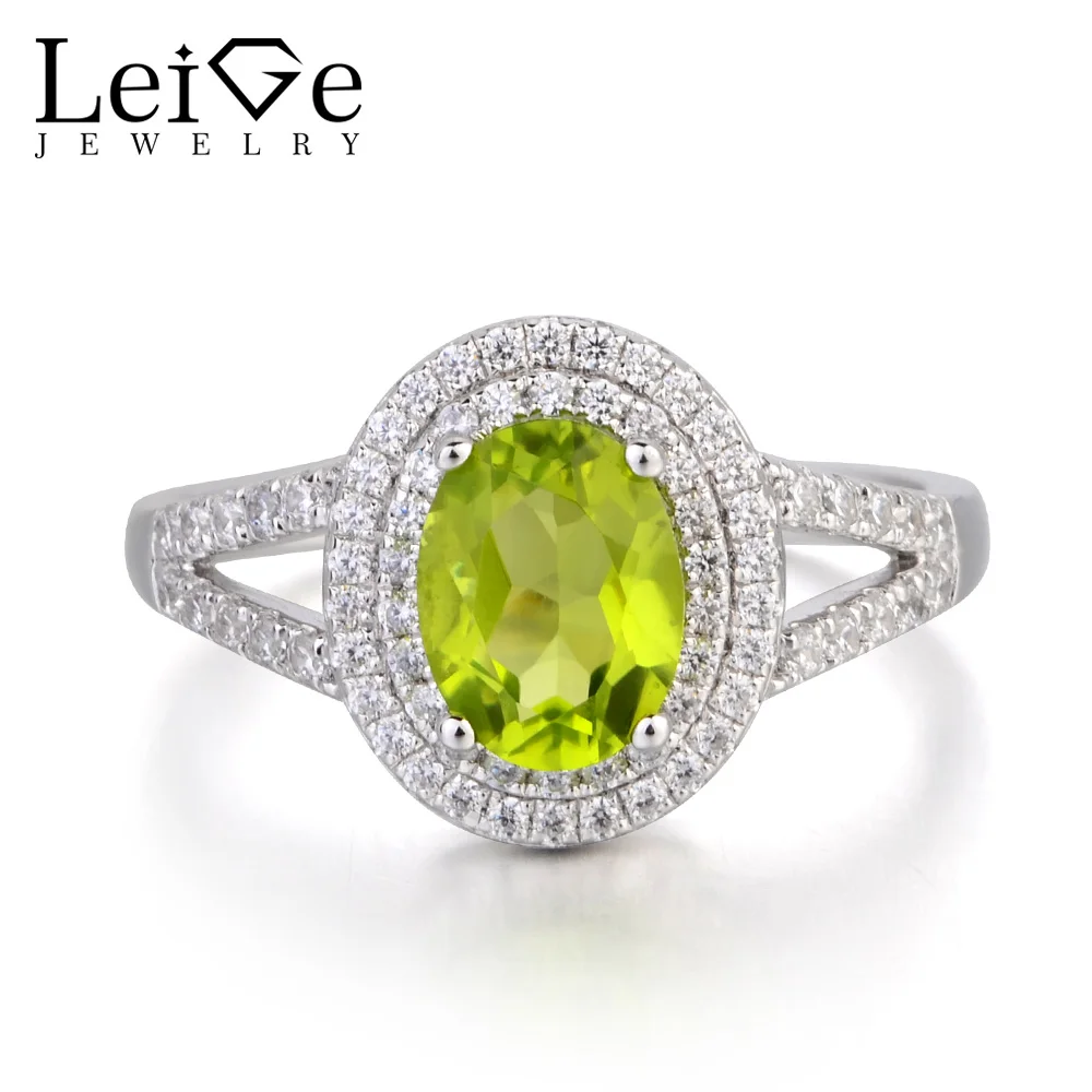 Leige Jewelry August Birthstone Natural Green Peridot