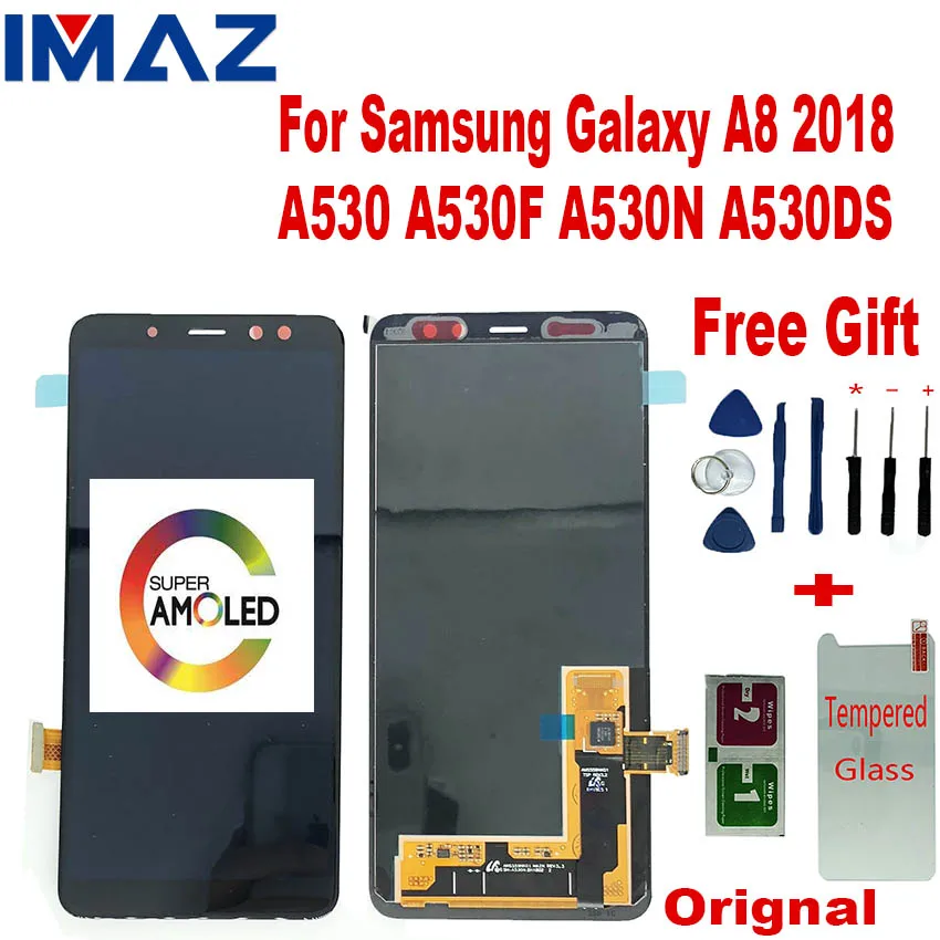 Оригинальный ЖК-дисплей IMAZ 5 6 дюйма для Samsung Galaxy A530 A8 (2018) A530F/DS сенсорный экран