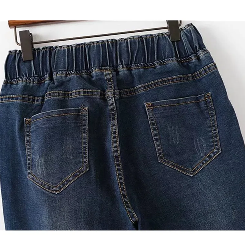 Plus size 5XL Women Jeans 2018 New Autumn Winter Elastic waist Denim Trousers Large size Loose Female Washed Harem Pants 1987 Plus size 5XL Women Jeans 2018 New Autumn Winter Elastic waist Denim Trousers Large size Loose Female Washed Harem Pants 1987