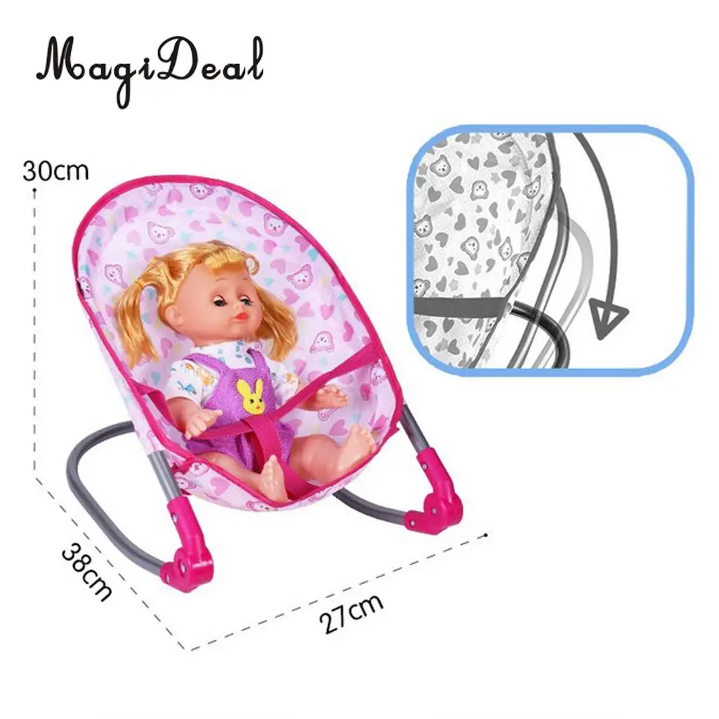Simulation Newborn Baby Toddler Fun Play Pretend Furniture Bouncer Rocking Chair Model for Reborn Dolls Supplies