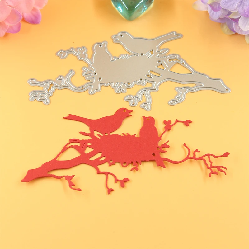 

YLCD085 Playing Birds Metal Cutting Dies For Scrapbooking Stencils DIY Cards Album Decoration Embossing Folder Die Cuts Template