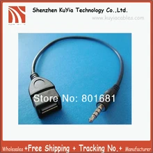 KUYiA hotselling 3.5mm to usb cable adapter audio aux Jack Male converter Charge Cable