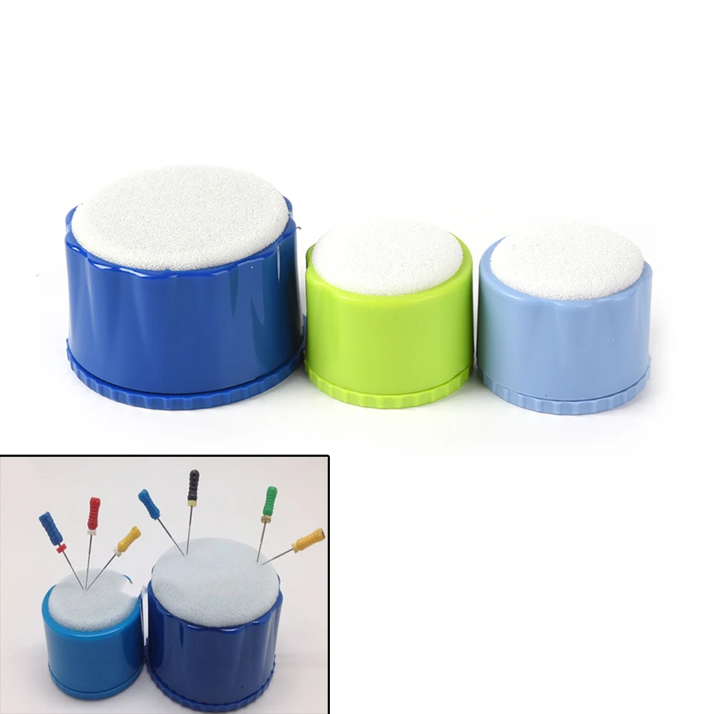 

1PC Sponge Dentist Lab Products Autoclavable Dental Equipment Round Stand Cleaning Foam File Drills Block Holder