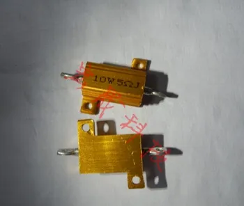 

RX24-10W 47R Power Metal Shell Case Gold Aluminium Case Wirewound Resistor 10W 47ohm 5% Automobile LED lamp resistors 47R 10W