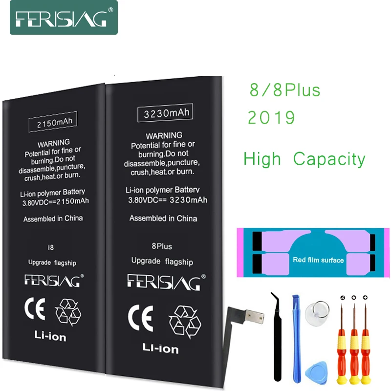 

2230mAh/3380mAh FERISING Battery For iPhone 7 8 7P 8P Plus X high Capacity Phone Internal bateria For iPhone 7Plus 8Plus X