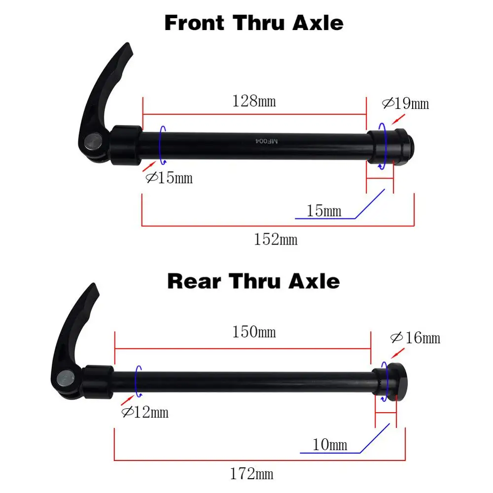 100*15 мм и 142*12 мм через ось быстросъемные шампуры для дорожного/MTB велосипедного каркаса, алюминиевые шашлыки переднего колеса, шпажки заднего колеса - Цвет: Front And Rear