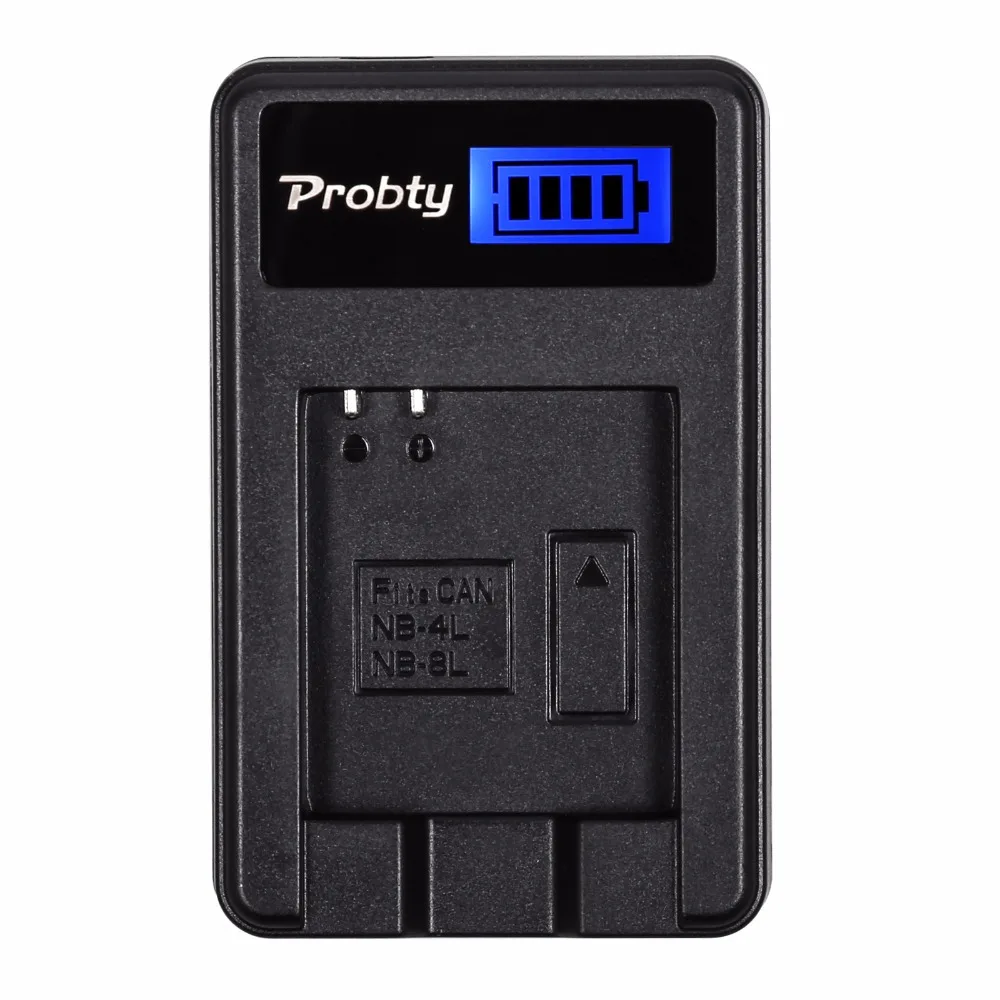 Probty Nb-4L Nb 4L Nb4L Caricatore Usb Lcd Per Canon Elph 100 Hs 310 Hs 300Hs 330Hs Powershot Sd1400 Is Sd750 Sd1000 Sd600 Sd1100