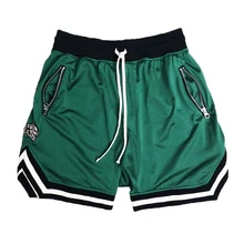 Мужские шорты для фитнеса летние спортивные брюки на шнурке тонкие дышащие сетчатые короткие пятые фитнес-спортивные мужские спортивные костюмы