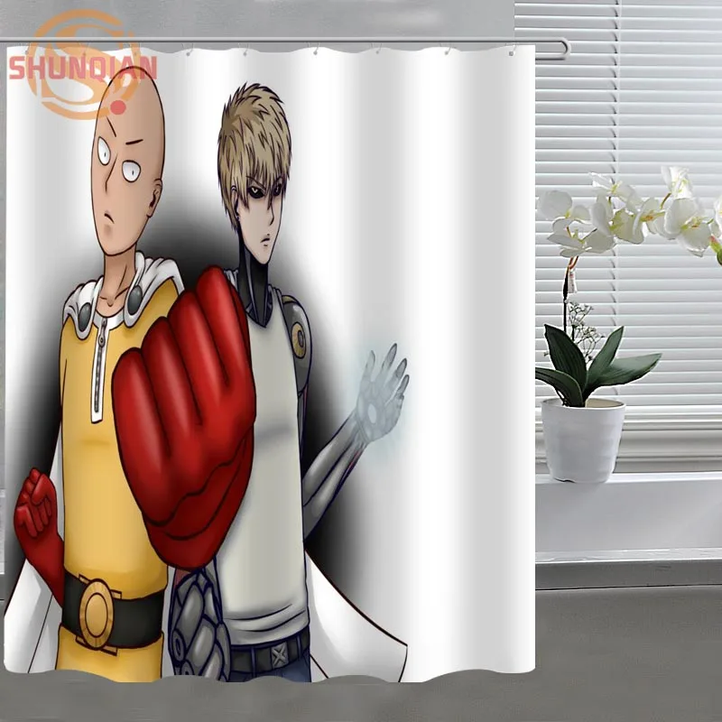 Аниме ONE PUNCH MAN пользовательские душ Шторы ткань полиэстер занавеска для ванны