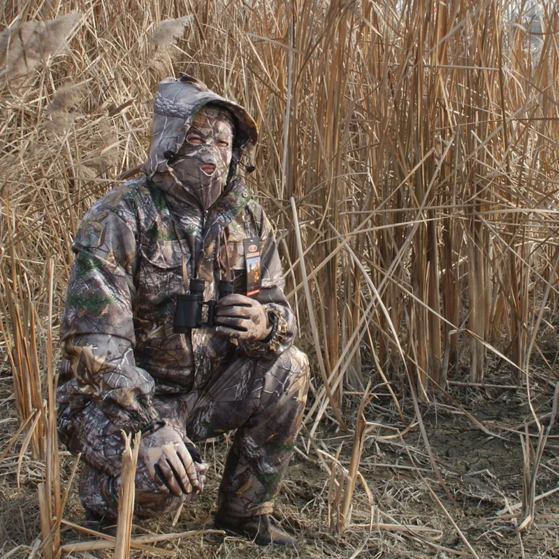 Men Winter Thick Warm Waterproof Hunting 3D Camouflage Clothes Sniper Tactical Ghillie Suits Jacket+Pants+Caps+Gloves+Scarf 5pcs Men Winter Thick Warm Waterproof Hunting 3D Camouflage Clothes Sniper Tactical Ghillie Suits Jacket+Pants+Caps+Gloves+Scarf 5pcs