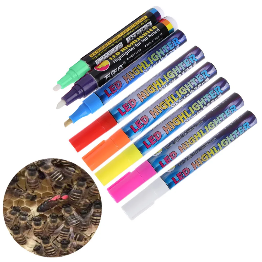 

Queen Bee Marking Pen Fluorescent 8 Color Beekeeping Tools Plastic Marker Supply MAY03 dropshipping
