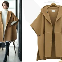 5XL Женская одежда Европейский костюм-платье плащ шерстяное пальто свободного кроя Зимняя одежда шерстяное пальто жира мм Длинная ветровка