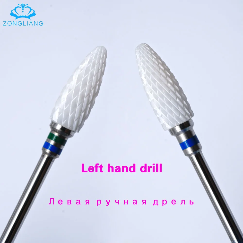 

Left hand use electric nail drill manicure pedicure Apparatus for manicure Gel polish ceramic nail drill Left hand nail bit