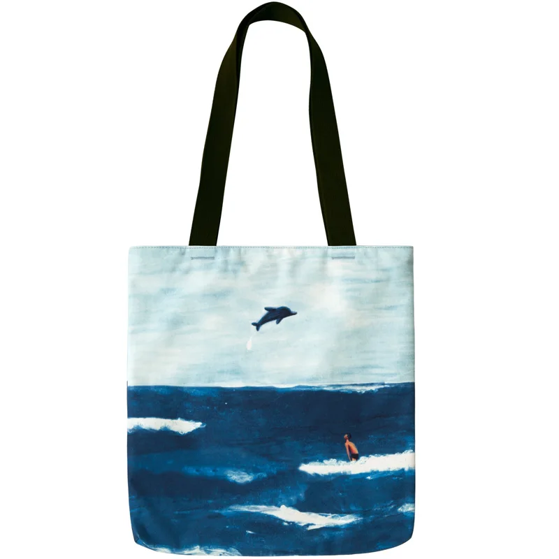 

YIZISTORE the New Canvas Printed Shopping Bag Large-capacity Casual Fashion Cloth Bag Girls bag
