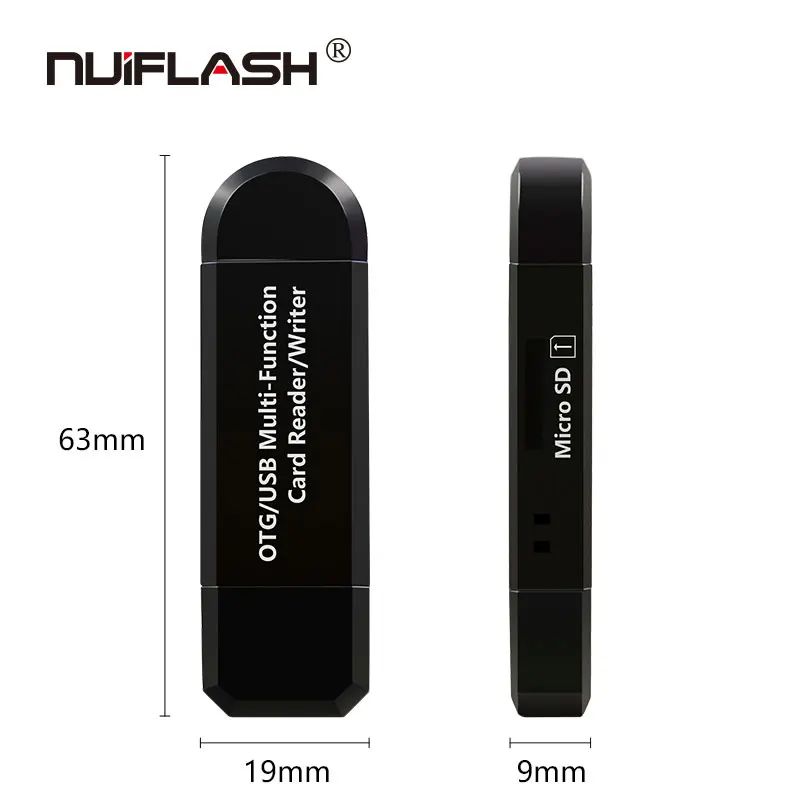 Nuiflash карты памяти устройство для чтения Micro USB OTG к USB 2,0 адаптер SD кард-ридер для Android телефона планшета ПК