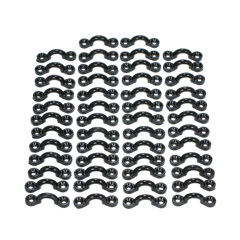 

50pcs Nylon Kayak Boat Eye Pads Tie Down Pad Eyes Canoe Accessories Shock Cord Fastening Gear Replacement Kit