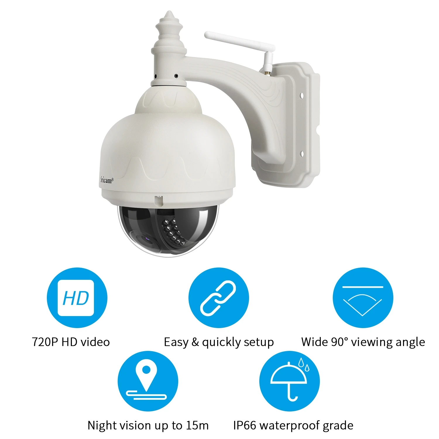 SRICAM SP015 720P H.264 WiFi ip камера наружная безопасности|Камеры видеонаблюдения| |
