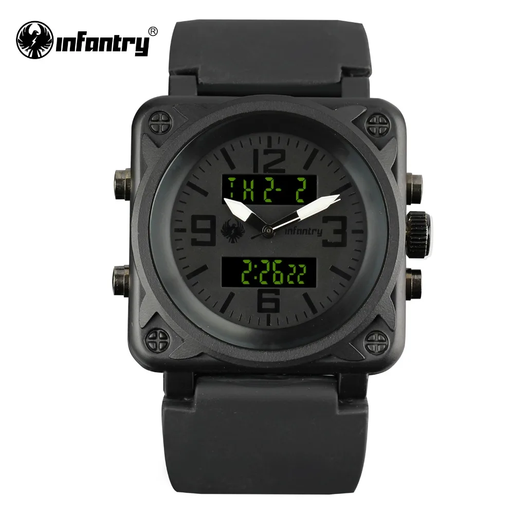 INFANTRY Military Watch Men Square Tactical Mens Watches Top Brand