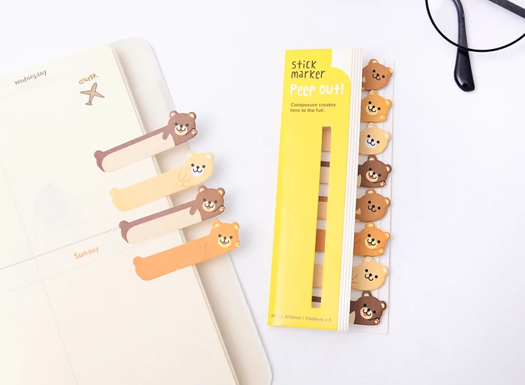 Kawaii Скрапбукинг животные блокнот Наклейки Sticky Notes школьные канцелярские принадлежности блокнот Papeleria Новое поступление