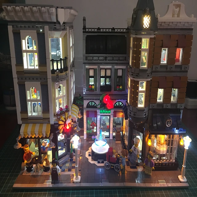 Led Light Set For Lego Building Block City Street 4 in 1 set LED light  battery