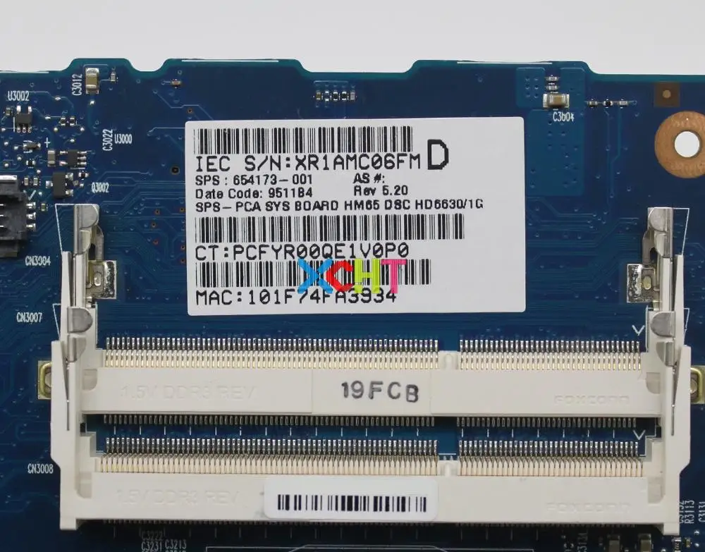 XCHT ل HP الحسد 14 14 T سلسلة 654173-001 HM65 DSC HD6630/1G كمبيوتر محمول اللوحة اللوحة اختبارها و العمل الكمال