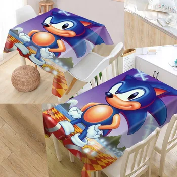 

Custom sonic Tablecloth Square /Rectangular Tablecloth For Wedding Table Cloth Cover TV Covers Tea Tablecloth