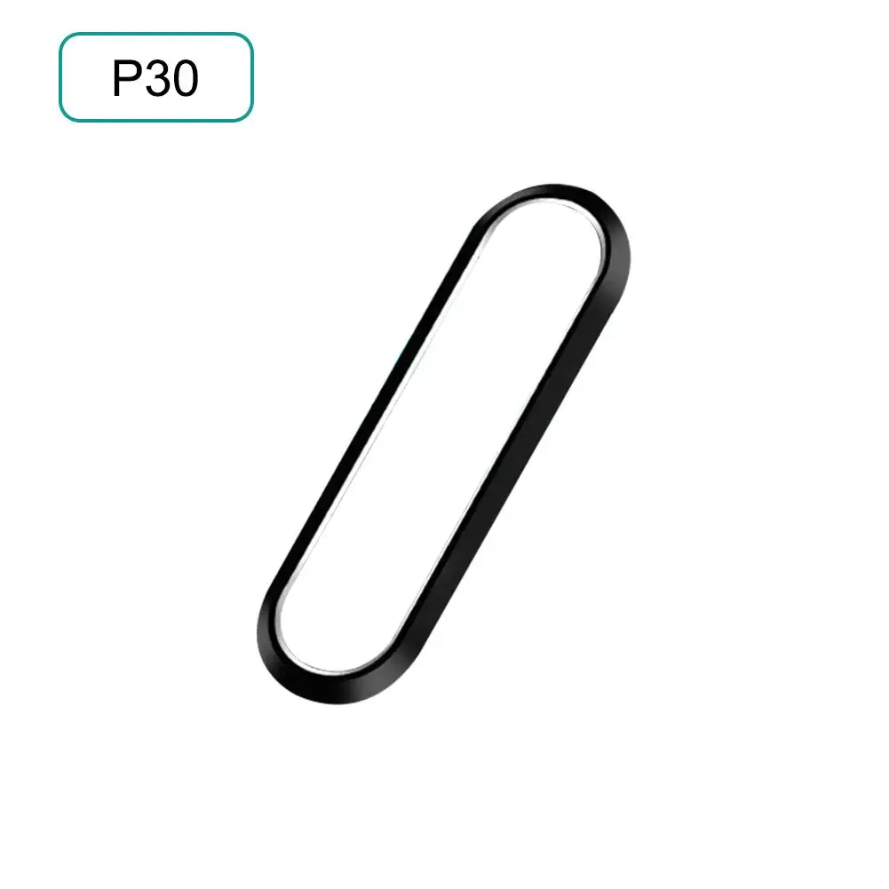Для huawei P30/Pro, защита объектива камеры, мягкое закаленное стекло, Задняя крышка объектива, защитная пленка, металлическое кольцо, аксессуары для мобильного телефона - Цвет: Black For P30