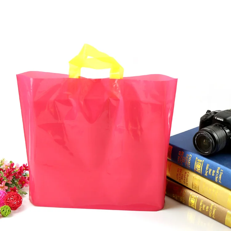50 штук новое поступление пластиковые сумки для аксессуаров/одежда/обувь принять печати логотип доступны - Цвет: pink