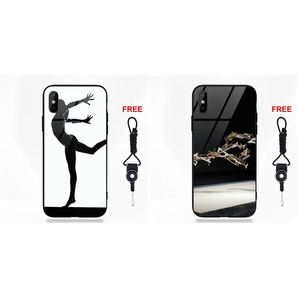 For Apple iPhone 5 5C 5S SE 6 6S 7 8 Plus X XS Max XR Soft TPU Frame+Tempered Glass Coque Phone Cover Case I Love Gymnastics | Мобильные