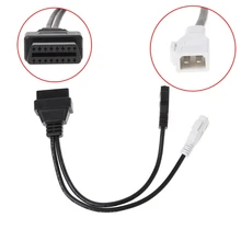 VAG Adapter For AUDI 2X2 OBD1 OBD2 Car Diagnostic Cable 2P+2P Fits Audi 2X2Pin to OBD2 16Pin Female Connector VAG COM VW Skoda
