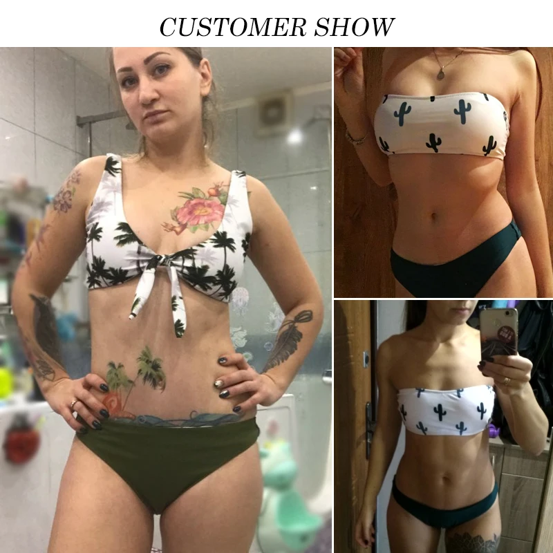 Bikinx Bandeau swimwear women push up swimsuit female Cactus Print micro bikini 2019 sexy bathing suit beach bathers Biquini new Bikinx Bandeau swimwear women push up swimsuit female Cactus Print micro bikini 2019 sexy bathing suit beach bathers Biquini new