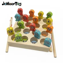 JaheerToy деревянные блоки игрушечная Рыбалка для детей цифровое познание родитель-ребенок Взаимодействие игра Раннее детство образование