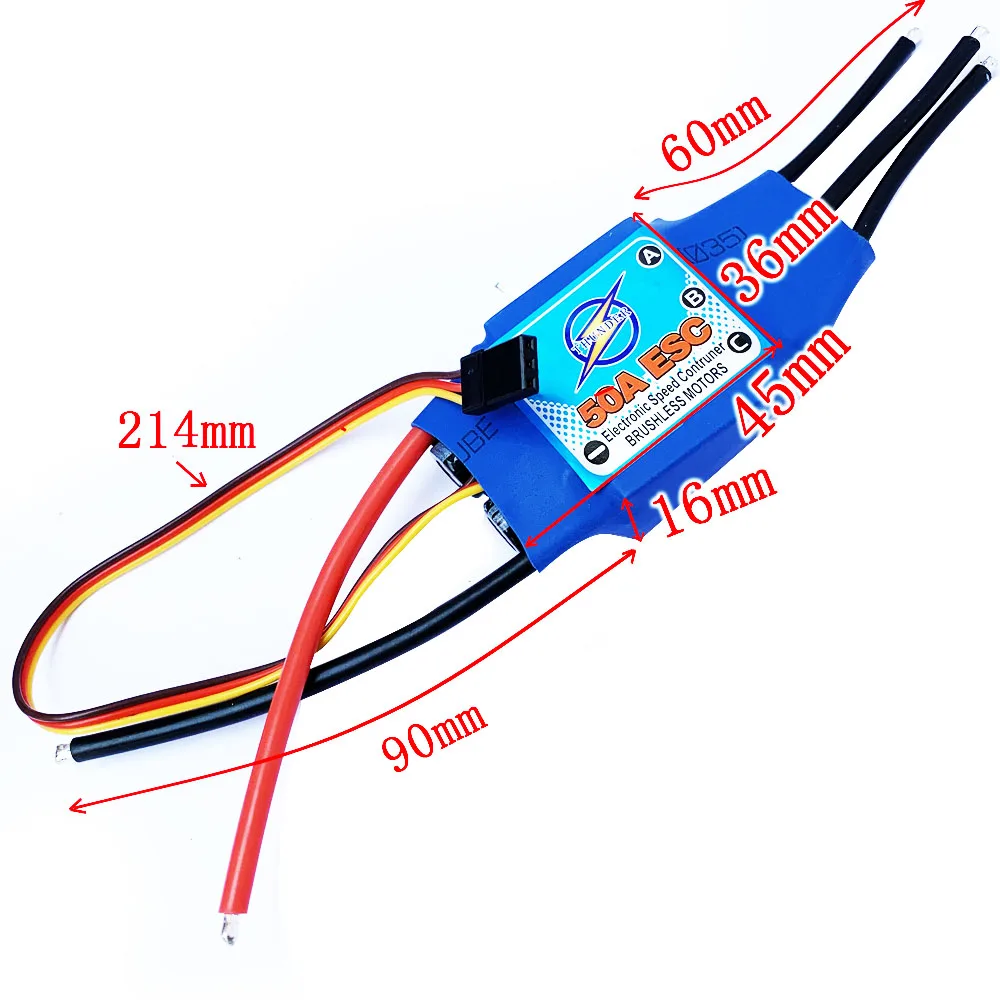 2 4S 50A UBEC бесщеточный двигатель ESC с 5 V/5A BEC RC модели самолетов вертолет