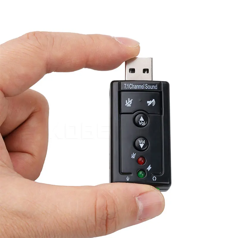 Kebidumei внешний канал 7,1 USB звуковая карта USB2.0 Mic Динамик Аудио микрофон гарнитуры 3,5 мм Джек конвертер