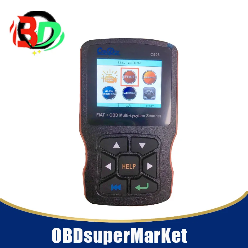 Creator C508 работает для FIAT с функциями OBDII/EOBD многосистемный считыватель кодов