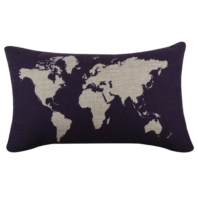 Dark Blue World Map Burlap Pillow Cases Covers Decorative Throw New Plastic Pillow Case Covers Dark Blue World Map Burlap Pillow Cases Covers Decorative Throw New Plastic Pillow Case Covers