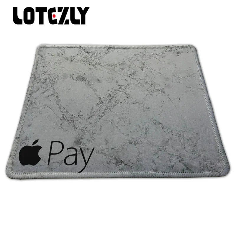 250*300*2mm Large Size Rubber Marble Pattern Mouse Pad Stitched Edge PC
