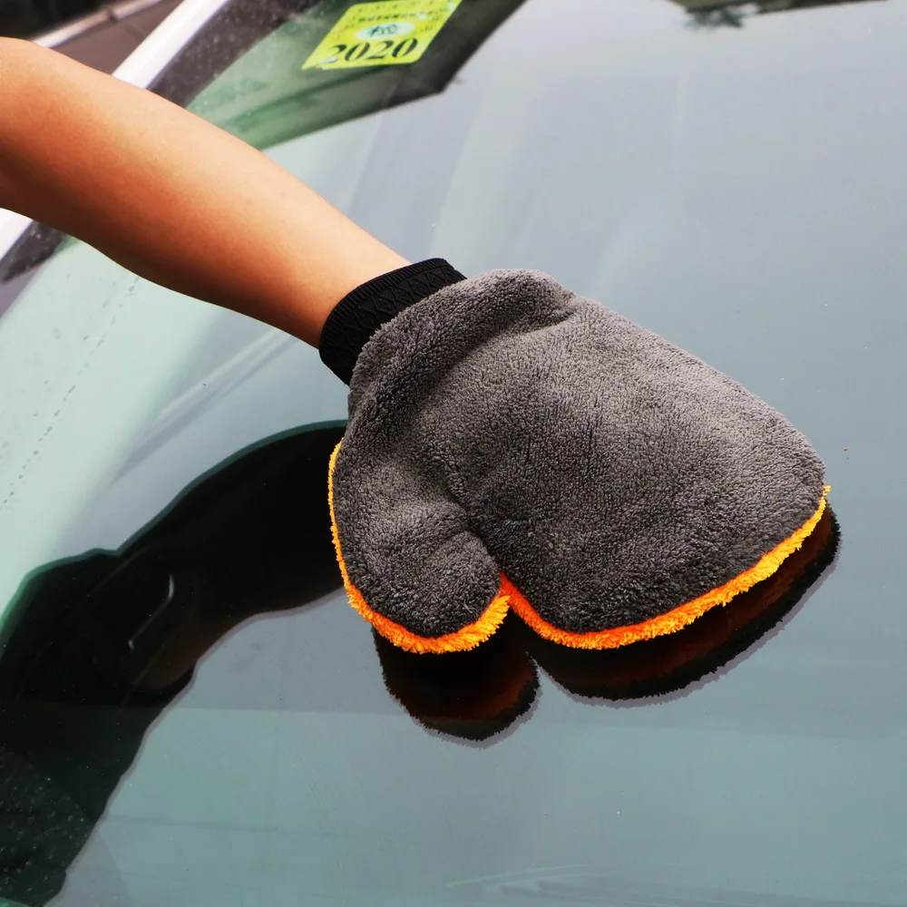 Инструменты для мытья автомобиля, моющие перчатки из микрофибры, автоуход, поглощение воды, для автомобиля, мягкие плюшевые аксессуары для автомобиля, пылеочиститель
