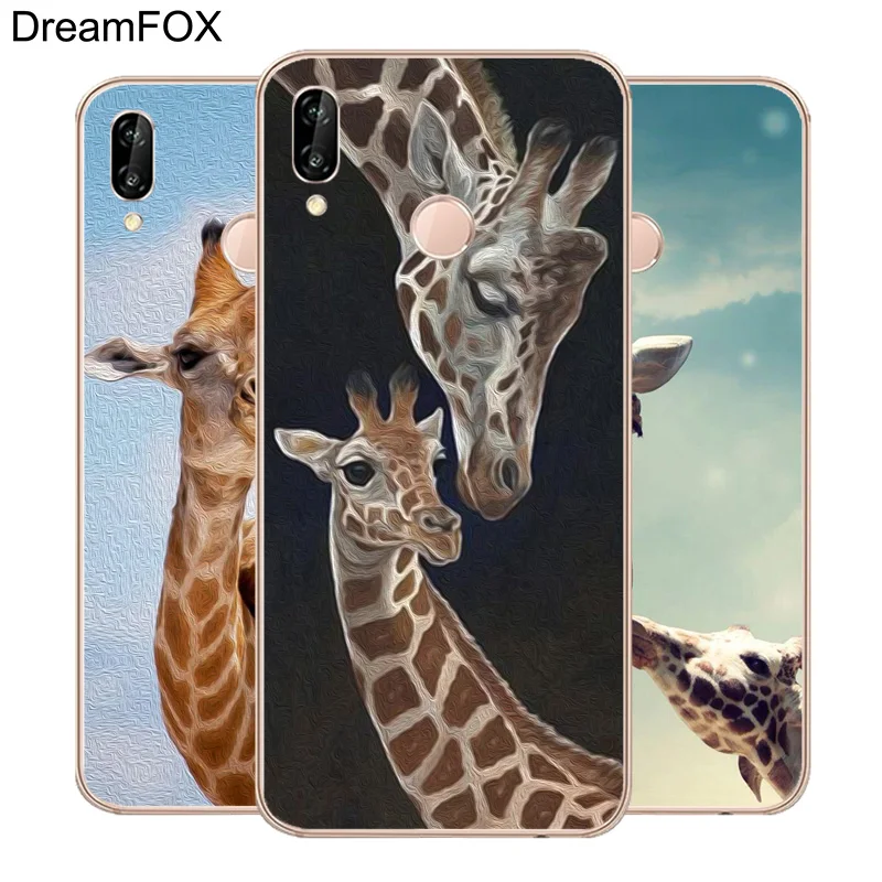 DREAMFOX M228 Funny Giraffe Soft TPU Silicone Case Cover For Huawei Honor 6A 6C 6X 7C 7X 8 Lite Pro |