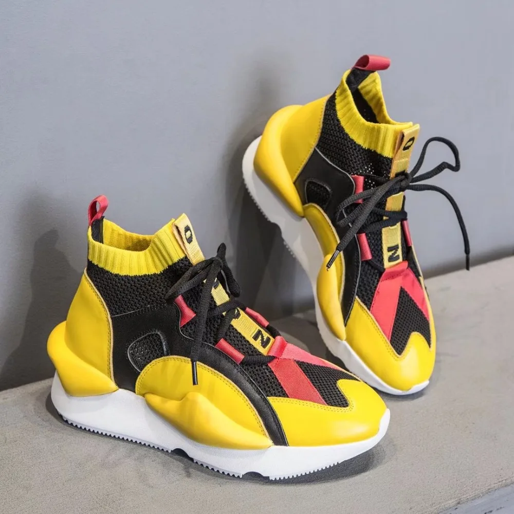 

Large size Man white sneakers 2018 New Autumn Winter Ultralight Thick bottom leather sneakers men fashion Brand casual shoes men