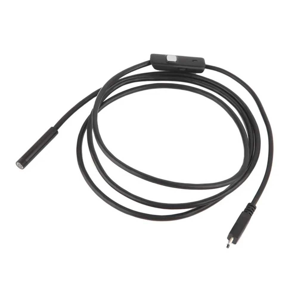 1 шт. USB эндоскоп камера HD 480P 2 м водонепроницаемый 110A мягкий кабель 7 мм 6 светодиодный бороскоп камера для Android ПК эндоскоп распродажа