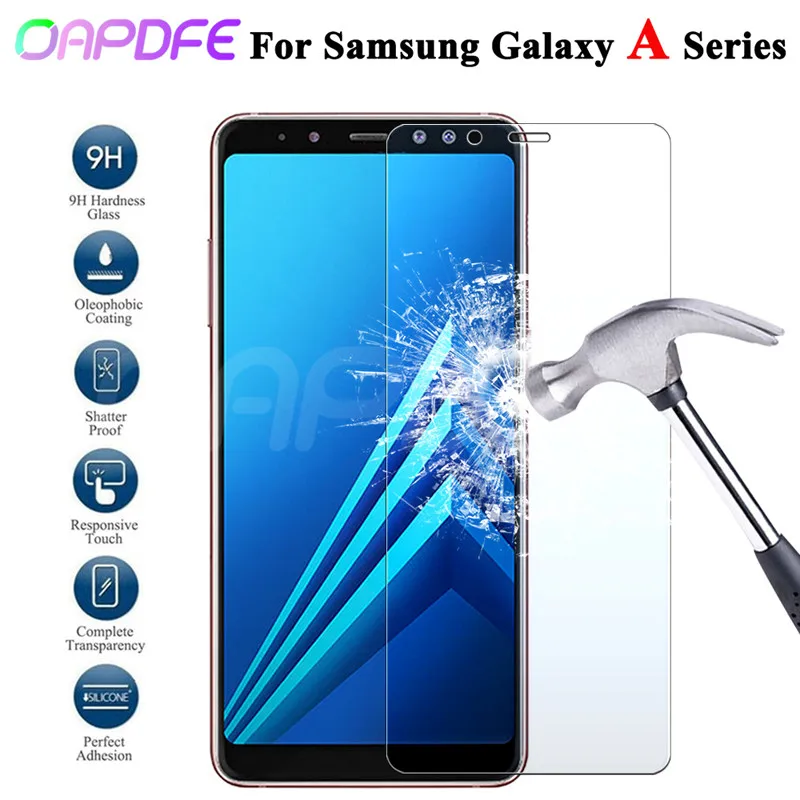 Премиум Закаленное стекло для Samsung Galaxy A3 A3 A5 A7 A6 A8 Plus A9 Защитная пленка для мобильного HD защитная пленка чехол