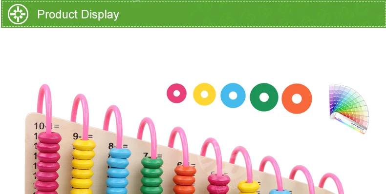 LOGOWOOD деревянный счеты детские математические игрушки бусины цвета радуги классический Монтессори математики деревянная игрушка раннее
