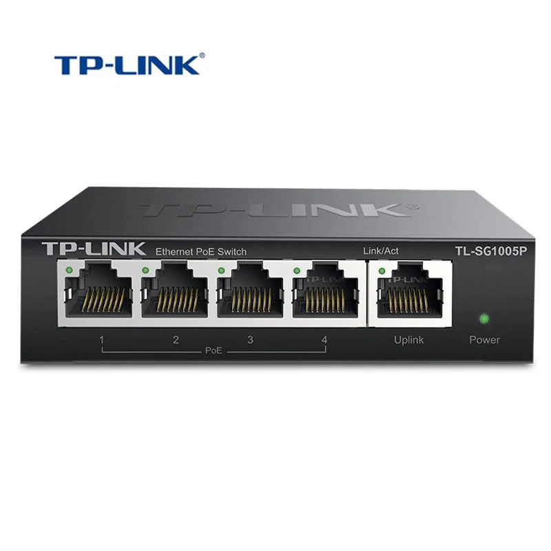 TP-Link 5 пост гигабитный стальной PoE коммутатор умный PoE коммутатор 53.5VDC/1.13A мощность по Ethernet 57 Вт IEEE 802.3af/a(TL-SG1005P