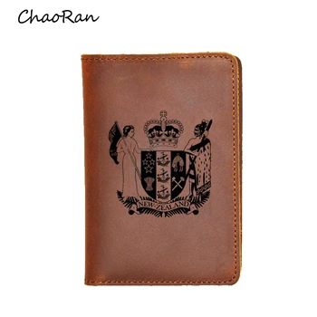

100% Real Leather Passport Cover Women Travel Wallet Genuine Leather Men Card Holders Purse New Zealand Passport Holder