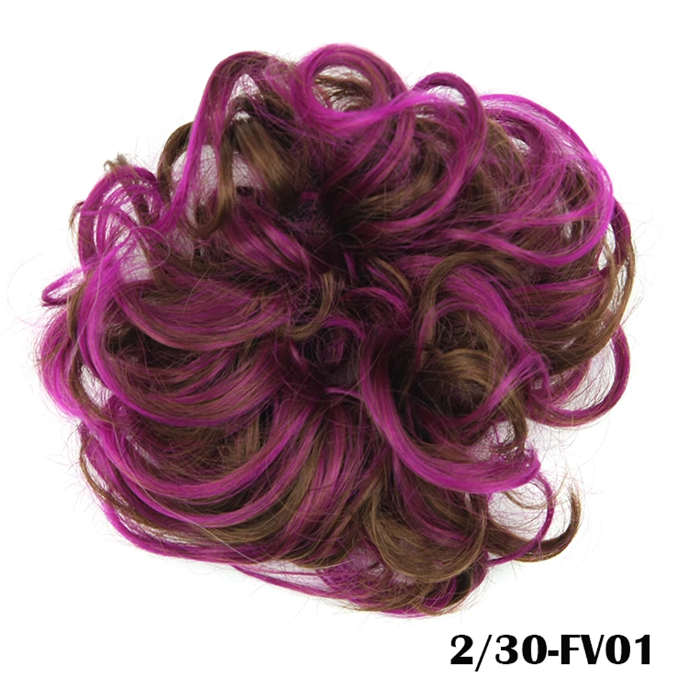Soowee, 30 цветов, синтетические аксессуары для волос для женщин, головной убор для волос, шиньон для волос, роликовая лента для волос, резинка для волос - Цвет: 230-FV01