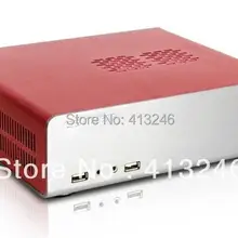 Htpc мини-itx алюминиевый пк компьютер I3 I5 D525 D2550 D2800 E350 1080 P небольшая коробка хозяин diy горизонтальная HTPC группа питания комплект