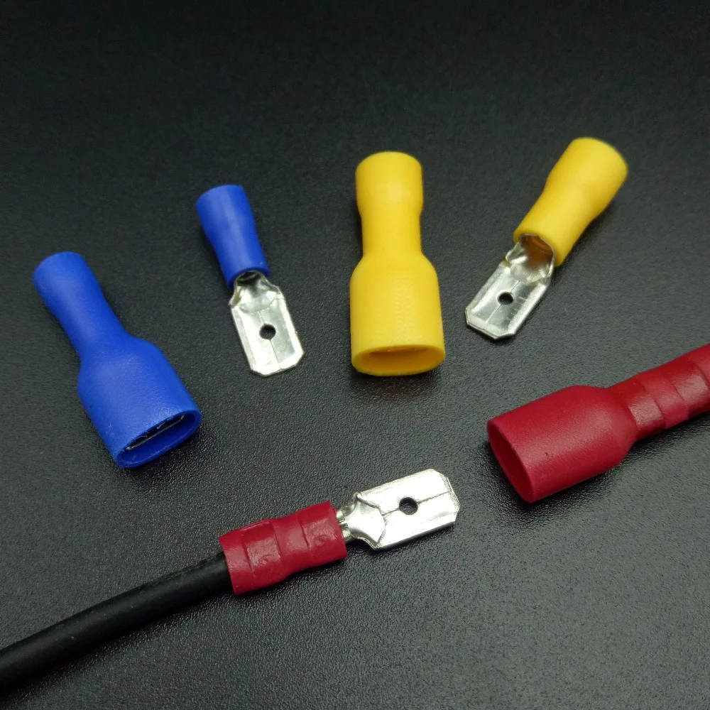 Buy 200PCS 6.3mm Female Male Spade Insulated Electrical Crimp Terminal