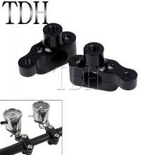 Универсальный мотоцикл черный " 25 мм Руль Riser Bars зажим бар удлинитель комплект для Harley Sportster Кафе Racer 2004