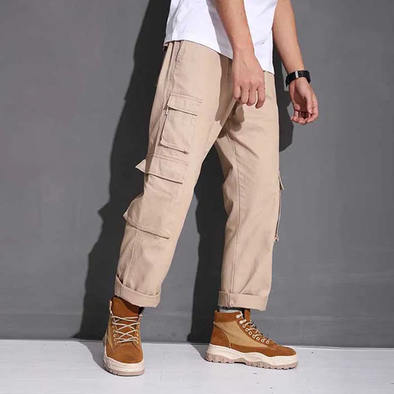 Новые повседневные брюки карго для мужчин и женщин хип-хоп шаровары свободные мешковатые хлопковые брюки эластичная талия широкие брюки большого размера мужские одежда
